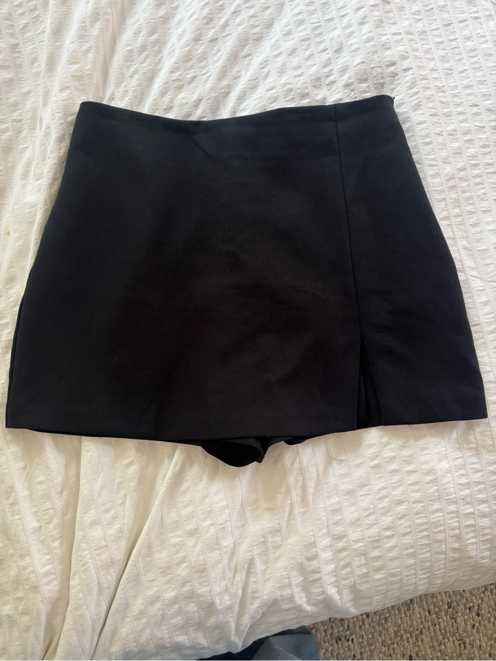 Zara Black Skort with Subtle Front Pleat